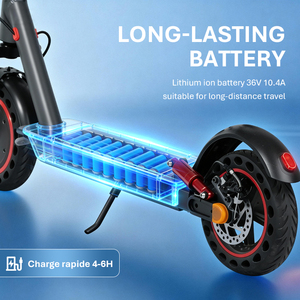 Trottinette électrique en alliage d'aluminium, légère, pliable, longue autonomie, 40 km/h, batterie amovible, trottinette électrique à 3 roues - Product Image 5