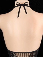 WY230 2025 nouveau Design Sexy Europe et américain collants sans entrejambe érotique résille licou bas scène Performance vêtements