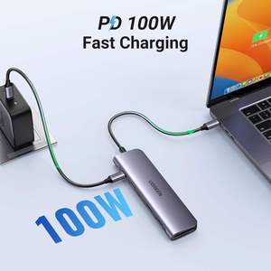 <span class=keywords><strong>UGREEN</strong></span> Revodok 1071 <span class=keywords><strong>Hub</strong></span> <span class=keywords><strong>USB</strong></span> <span class=keywords><strong>C</strong></span> para Portátil, Adaptador <span class=keywords><strong>USB</strong></span> <span class=keywords><strong>C</strong></span> 7 en 1 con HDMI 4K, Carga PD de 100W, Puertos de Datos <span class=keywords><strong>USB</strong></span>-<span class=keywords><strong>C</strong></span> y 2 <span class=keywords><strong>USB</strong></span>-A de 5Gbps, SD/TF - Product Image 3
