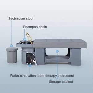 Modern lüks güzellik salonu saç yıkama baş tedavisi Spa tay hemşirelik elektrikli su sirkülasyon şampuan yatak Tabk ve sandalye ile - Product Image 3