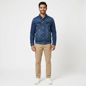 Wholesale Jean <b>Jacket</b> Button <b>Custom</b> <b>Denim</b> <b>Jacket</b> Men Wholesale Blank Men Oversized Plain Washed Cotton Jean Winter <b>Jacket</b> - Product Image 1