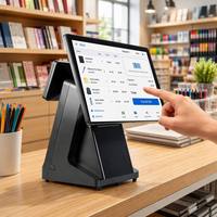 Caisse enregistreuse à double écran, système de point de vente pour tablette, Windows/Android, avec imprimante thermique 58 mm, pour magasin de proximité