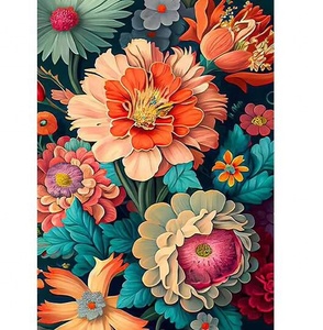 XIXI Diamond Painting Série Fleurs Botaniques Éclosion – Décoration Murale Artistique Ambiance Premium – Coffret Cadeau Acrylique - Product Image 1