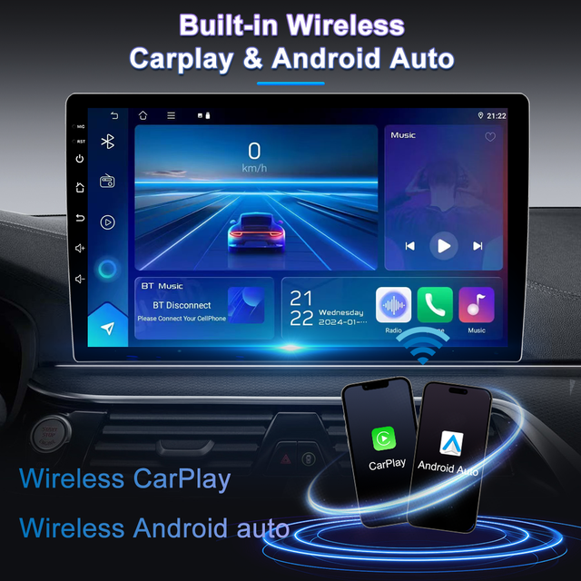 FYT 7862 7851 QLED DSP 9''/10'' Universal Dashboard GPS Stereo RDS Receiver Mirror Link CarPlay Android Auto WiFi USB SD Card