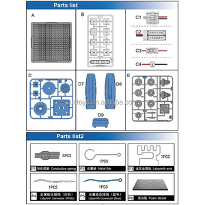 45Pcs circuiti elettronici Stem fai da te assemblano il gioco del labirinto di tocco elettrico della trasmissione dell'ingranaggio - Product Image 5