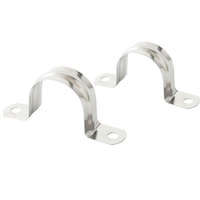 Sangle à deux trous Câble en forme de U Support en U Sangle de tube Clips de tension Sangle de tuyau rigide en acier inoxydable Fit Pipes Saddle Clamp