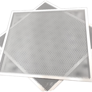 Grillage en acier recouvert de PVC à mailles rondes perforées pour filtres, services de découpe, soudage et pliage - Product Image 1