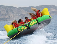 6 Fahrer Funning Summer Infla table Water Toy Ski Tube Aufblasbare Crazy UFO Towable Tube für Wassersport spiele