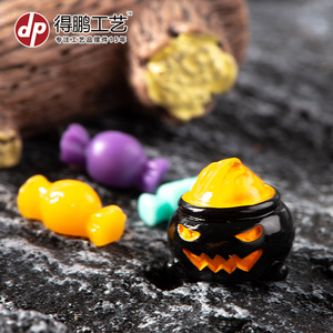 Adorno de Resina de Calabaza Fantasma para Halloween, Decoración Interior, Paisaje en Miniatura Hecho a Mano - Product Image 3