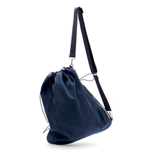 Three Dimensional String <b>Bag</b> Created From Contaminated Nylon <b>Fabric</b> In Misty Navy With A Light Weight Design - Product Image 6