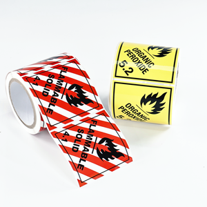 Etiquetas de Peligro Personalizadas Directas de Fábrica - Sólido Inflamable <span class=keywords><strong>4.1</strong></span> y Peróxido Orgánico 5.2 para Mercancías Peligrosas - Product Image 1
