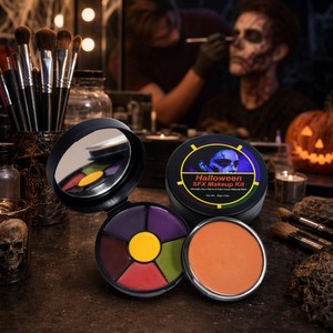 Pintura Corporal y Facial Profesional Artística para Disfraces <span class=keywords><strong>de</strong></span> <span class=keywords><strong>Calavera</strong></span> <span class=keywords><strong>de</strong></span> Azúcar del Día <span class=keywords><strong>de</strong></span> Muertos, Zombie, Halloween, con Efecto <span class=keywords><strong>de</strong></span> Sangre Falsa Líquida - Product Image 1