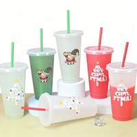 Tasse Magique Créative à Changement de Couleur à Froid, Personnalisable, pour Cadeau de Fêtes