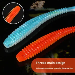 Esca Morbida in PVC con Coda a T Filettata, Bicolore, con Profumo e Sale Aggiunto, 6.3CM/8CM/9.7CM, Senza Ami, per Bass e Marlin - Product Image 3