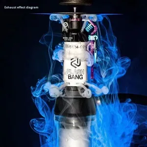 <span class=keywords><strong>Cachimba</strong></span> estilo Flash Bang árabe, set de barra con forma de <span class=keywords><strong>granada</strong></span> blanca, botella de vidrio con acabado espejo - Product Image 4