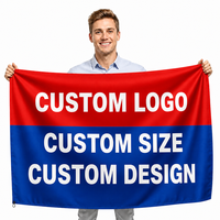 Drapeau d'Haïti en polyester avec logo personnalisé, impression numérique, toutes tailles et designs, pour intérieur et extérieur, 3x5FT