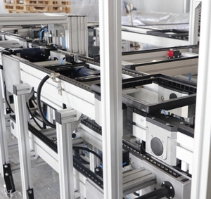 Tự động dây chuyền lắp ráp xe chuyển đơn vị cho Pallet đôi chuỗi băng tải với nhôm xây dựng - Product Image 5