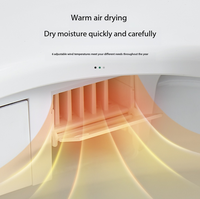 WC intelligent avec chasse d'eau automatique, lavage arrière/bidet, siège chauffant réglable, télécommande incluse, drainage en S