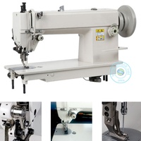 Machine à coudre domestique multifonctionnelle à bras libre, triple aiguille, moteur haute vitesse, avec presse-pied et système de verrouillage des points