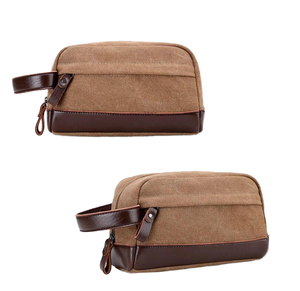 Heopono Men's Durable Portable Canvas for Bag Fashionable <b>Hanging</b> Organizer Outdoor Travel <b>Bathroom</b> Essentials Zipper - Product Image 4