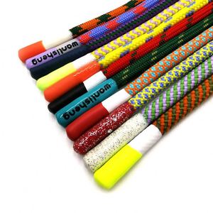 Drawcord Polyester Round <b>String</b> With Tips Custom Dipped Ends Drawstring Cords Braided Silicone Cords With Tips - Product Image 1