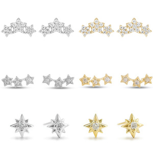 Mini <span class=keywords><strong>Orecchini</strong></span> a Stella <span class=keywords><strong>per</strong></span> Piercing Trago, Helix, Lobo, Cartilagine, Gioielli Trendy <span class=keywords><strong>per</strong></span> Ragazze - Product Image 3