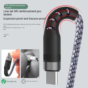 สายชาร์จเร็ว Type-C ทองแดงบริสุทธิ์สำหรับ Huawei Samsung Xiaomi <span class=keywords><strong>OPPO</strong></span> Plus Android ใช้ได้กับที่ชาร์จโทรศัพท์5A - Product Image 2