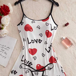 KISS ME ANGEL Lingerie <span class=keywords><strong>Sexy</strong></span> da Donna con Stampa, Babydoll Confortevole, Camicia da Notte per Signore Mature, Metodo di Tessitura Non Tessuta - Product Image 2