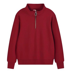 Casual Loose-Fit Half-<b>Zip</b> Sweatshirt for Women - Autumn Wind-Resistant Stand Collar with Drawstring Hem Fitness Sports <b>Top</b> - Product Image 6