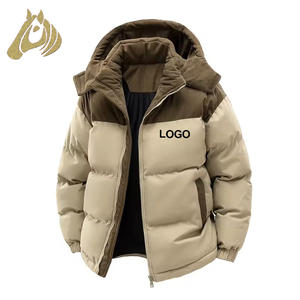 Manteau rembourré <span class=keywords><strong>en</strong></span> coton de haute qualité, logo personnalisable, vêtements d'<span class=keywords><strong>hiver</strong></span> à capuche, doublure coupe-vent, veste d'extérieur <span class=keywords><strong>pour</strong></span> hommes et femmes - Product Image 1