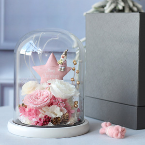 Cubierta de Cristal Creativa 2026 con Flor Eterna, Rosa Estrella de Navidad, Regalo Romántico para el Día de San Valentín - Product Image 3