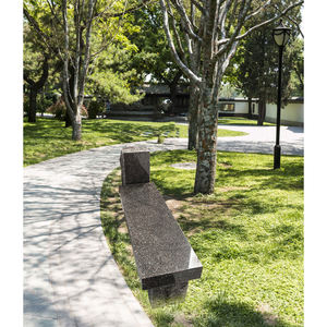 Banc en pierre naturelle chaise en pierre de granit gris chaise extérieure en pierre de parc - Product Image 3