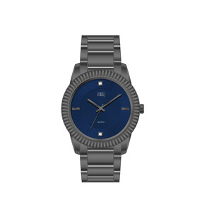 Montre de luxe Verve Edge 36 mm, cadran rond, mouvement à quartz analogique, accent diamant, bracelet élégant unisexe - Product Image 5