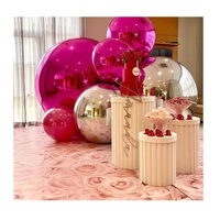 Boules géantes en PVC brillant pour la décoration d'événements, ballons sphériques gonflables argentés géants, boules disco géantes, ballons miroir gonflables