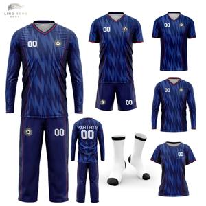 Nuevo Diseño Transpirable de Camisetas de Fútbol de Verano, Uniformes de Fútbol Personalizados con Estampado, Manga Corta, 100% Poliéster, Unisex para Adultos - Product Image 1
