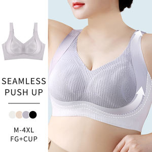 Sujetadores de cobertura completa Con pechos grandes para mujer, 46D talla grande, corte láser, realce sin costuras, Sujetador deportivo para mujer - Product Image 2