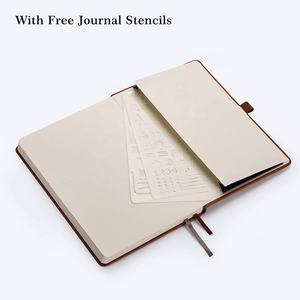 Carnet de notes à grille de points, lot de 2, couverture rigide à grille de points, papier épais, 8 feuilles perforées, couverture en cuir PU lisse - Product Image 4