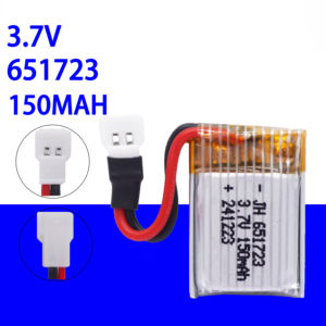 3.7V <span class=keywords><strong>150mAh</strong></span> 651723 Li-po סוללה נטענת עבור H8 Mini RC Quadcopter אביזרי חלקי צעצוע לרחפן - Product Image 2