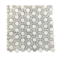 Mosaïque de marbre à motifs floraux, carrelage en pierre chaude, marbre pour murs et sols