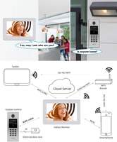 Système d'interphone vidéo intelligent Anjielo IP 1080P avec écran tactile 7 pouces, détection de mouvement, compatible avec les immeubles multi-appartements