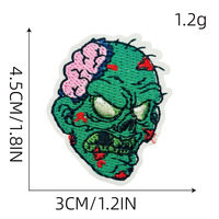 Patchs brodés auto-adhésifs Halloween (Chapeau de Sorcier, Citrouille, Zombie) et Badges brodés par machine pour Vêtements, Personnalisés, Vente en Gros