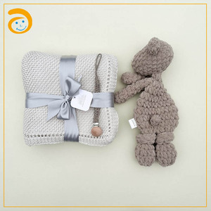 Amigurumi baby Knit Security Blanket Crochet Bear toy gift baby shower gift baby spring gift - Product Image 2