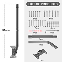 Support mural et de toit fixe KBZ ST5W-03 Starlink V5, en acier au carbone durable et résistant à la corrosion, adaptateur de support d'antenne