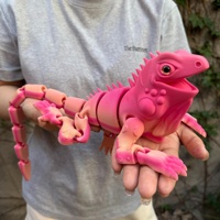 Modelo de Lagarto Realista Impreso en 3D, Éxito de Ventas Transfronterizo, Múltiples Articulaciones Flexibles, Efecto de Gradiente Láser, Coleccionable Popular