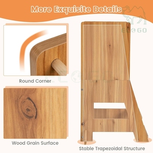 Educational Toys Wooden <b>Foldable</b> Toddler Climbing Ladder Standing Tower <b>Step</b> Stool Montessori Learning Tower for Kids - Product Image 3
