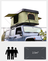 Tente de toit rigide en aluminium ABS avec échelle Oxford incluse pour 4x4 tout-terrain, SUV/camion/voiture - Équipement de camping quatre saisons pour 2-3 personnes