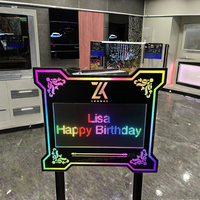 Panneau d'affichage LED acrylique programmable par application, personnalisable et moderne, pour messages, lettres, écran d'affichage et présentoir de bouteilles