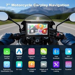 Monitor per Moto con Schermo IPS da 7 Pollici 2K+2K, DVR, GPS, Carplay Wireless, Android Auto, Impermeabile IP67, TPMS - Product Image 3