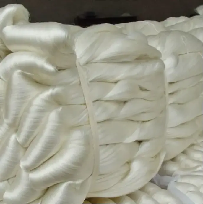 China Fabrikant Fabriek Prijs 2/48 Nm Ruwe Witte Ruwe Zijde Garen Voor Het Weven Voor Het Breien