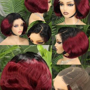 FH Super Double Drawn Pixie Bob Perruque Cheveux Humains Gris 5x5 Lace Front Cheveux Humains Bruts Chinois - Product Image 3